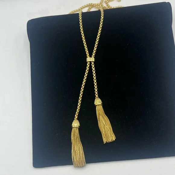 J. Crew Shiny Gold Tone Lariat Tassel
Necklace - Picture 3 of 6